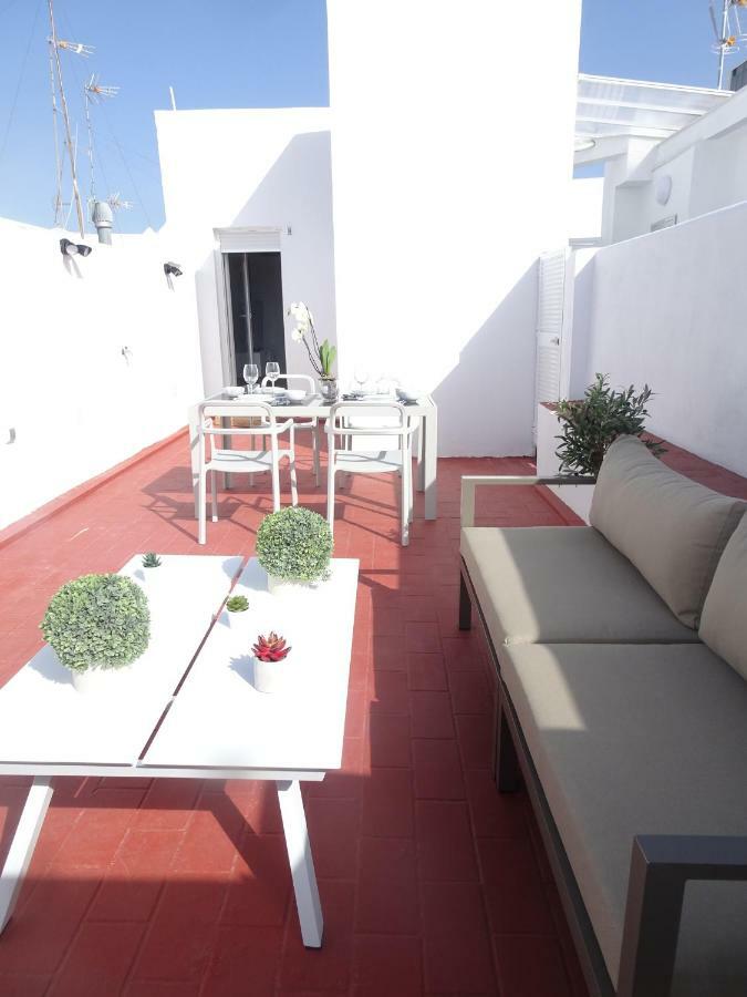 Atico Terraza Cadiz Centro Ascensor Playa De La Caleta Apartamento Exterior foto